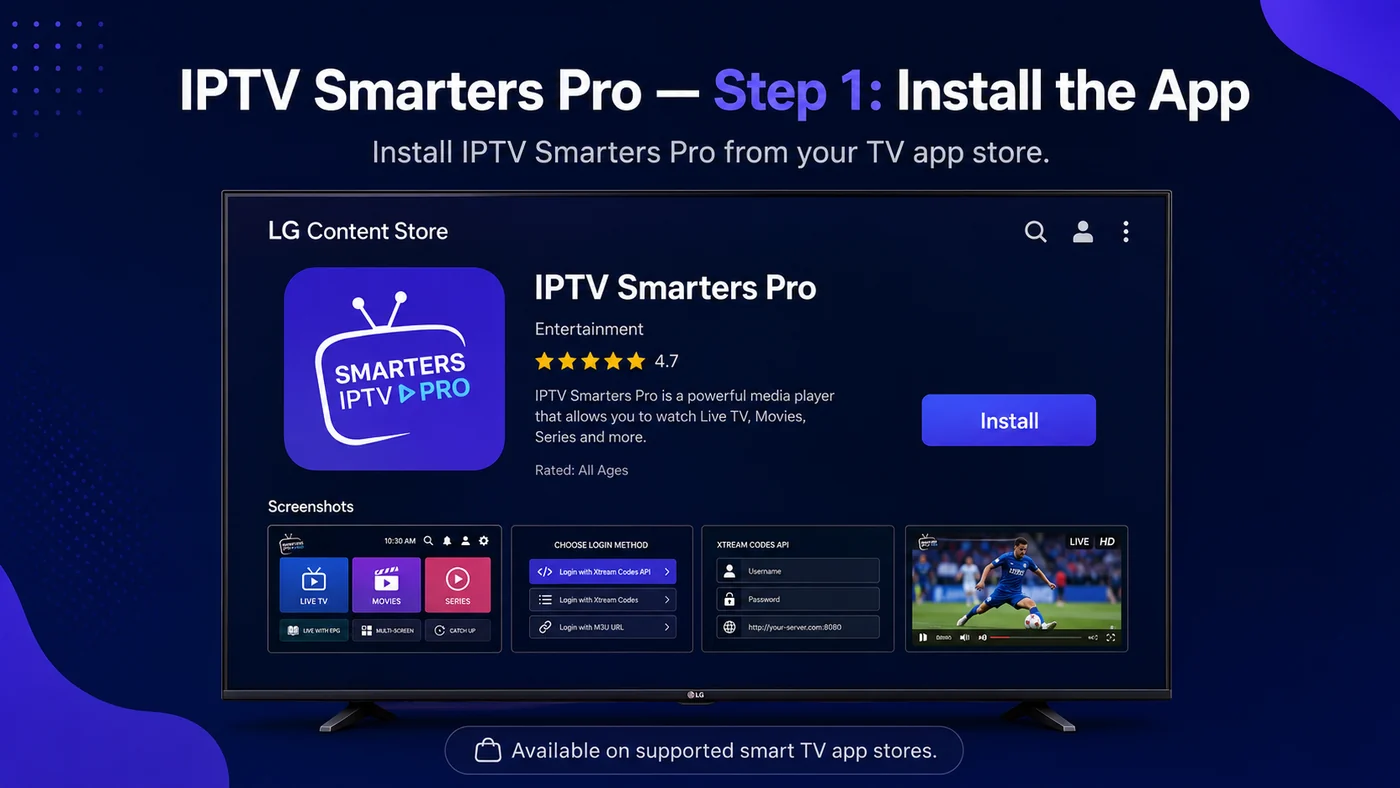 Hoe IPTV activeren op Smart TV met IPTV Smarters Pro, IBO Player en Ibo Player Pro